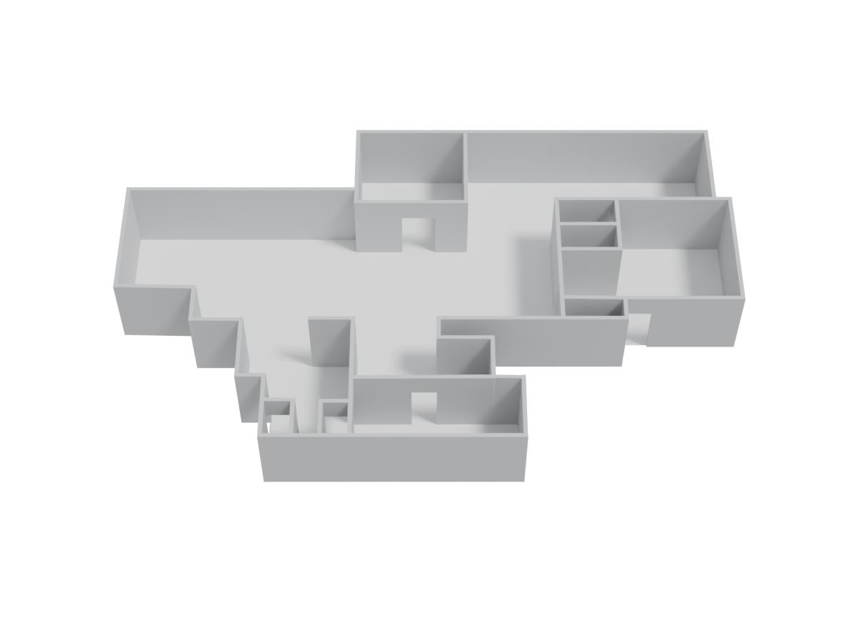Building 1 isometric 3D render